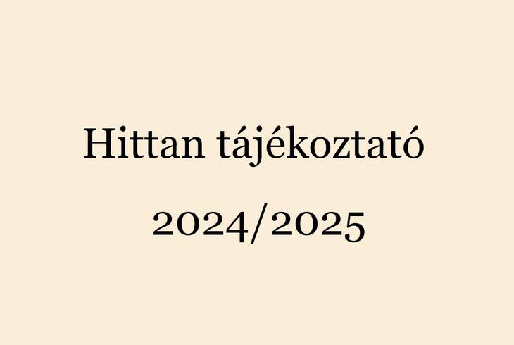 Hittan tjkoztat a 2024/2025-s tanvre