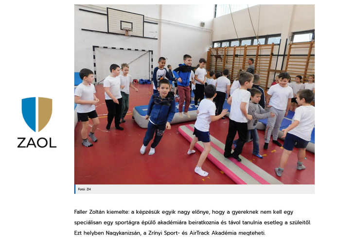 Sajthr a Zrnyi iskola sport irnti elktelezettsgrl